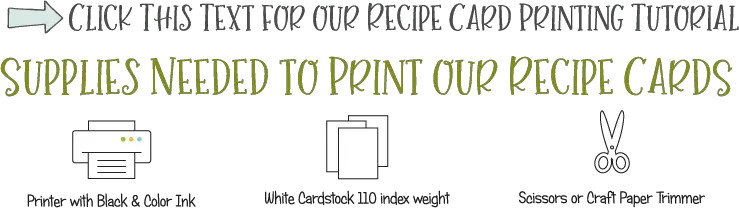 Recipe Card Printing Help Image