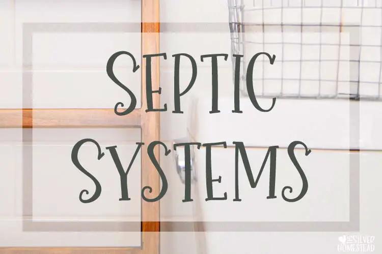 A white farmhouse bathroom and septic system title