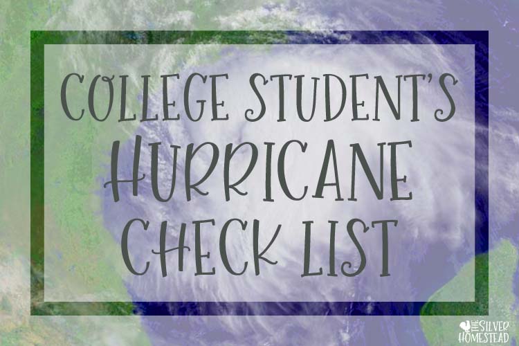 College student's hurricane check list hurricane ike texas