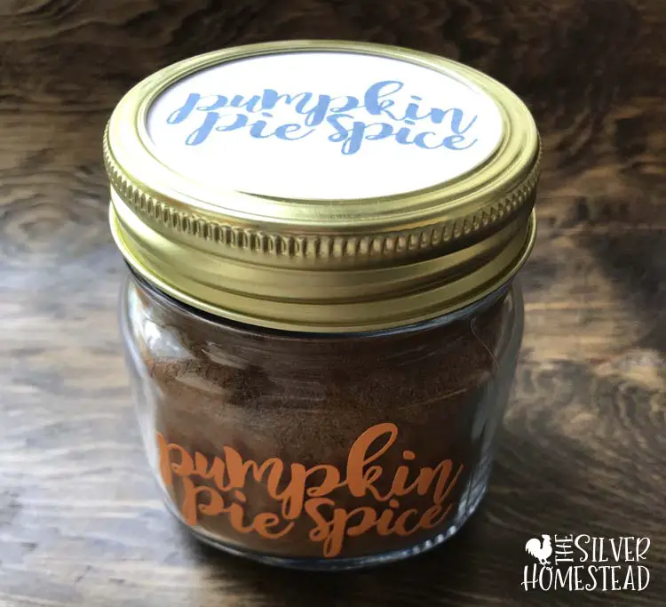 Pumpkin pie spice homemade mix jar gift