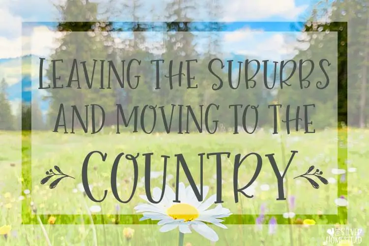 Leaving the Suburbs and Moving to the Country