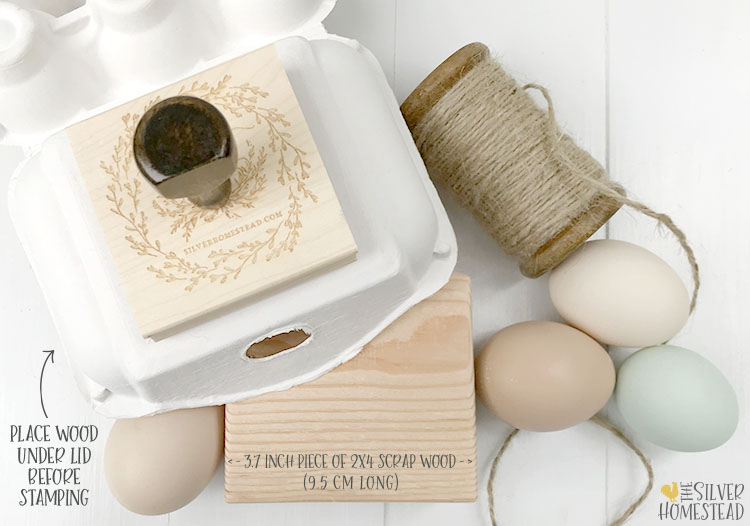 Stamping egg carton stamp tutorial trick tip to get good impressions how to stamp egg carton lids with ink Etsy