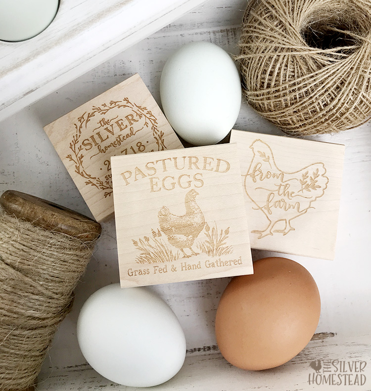 Choose 2 Egg Stamps Mini Egg Stamp Homesteading Farm Stamp Egg