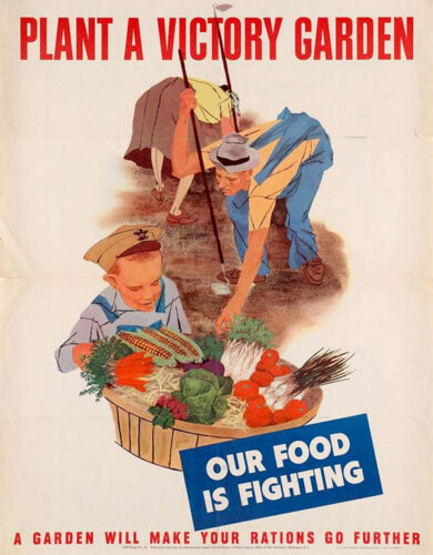 Great Depression victory garden gardening poster
